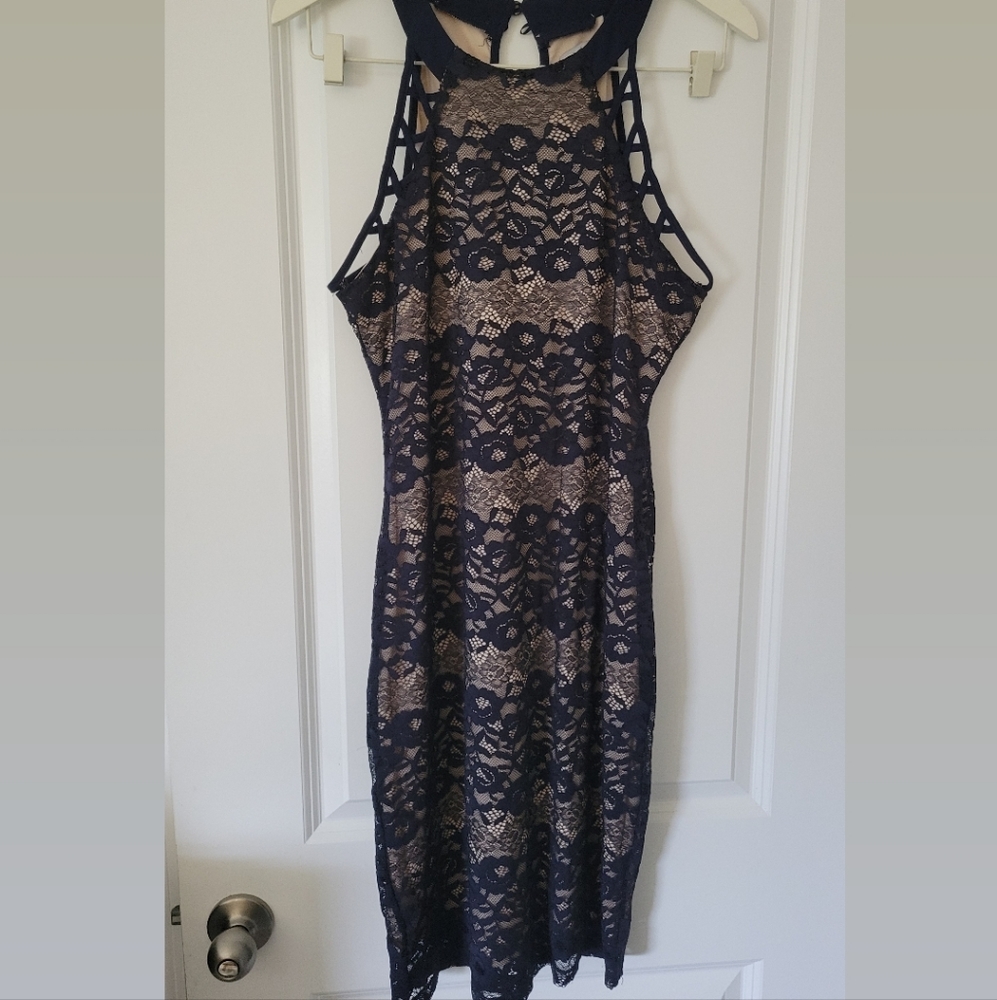 Navy blue lace dress